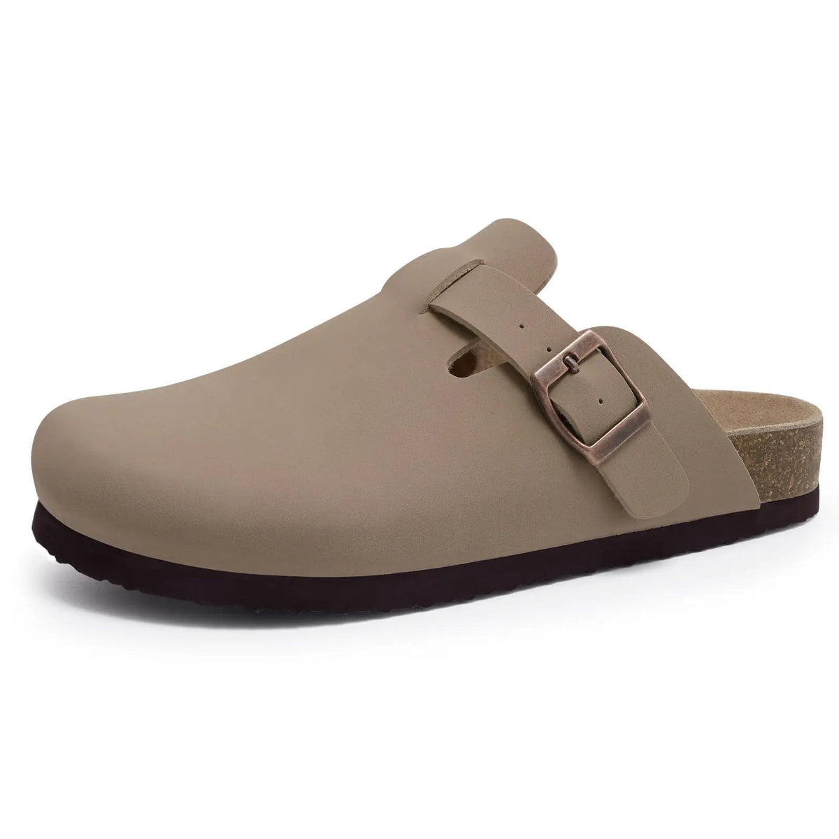 Veroq Suede Mule Sandals — Cork-Cushioned Arch Support You Can Feel